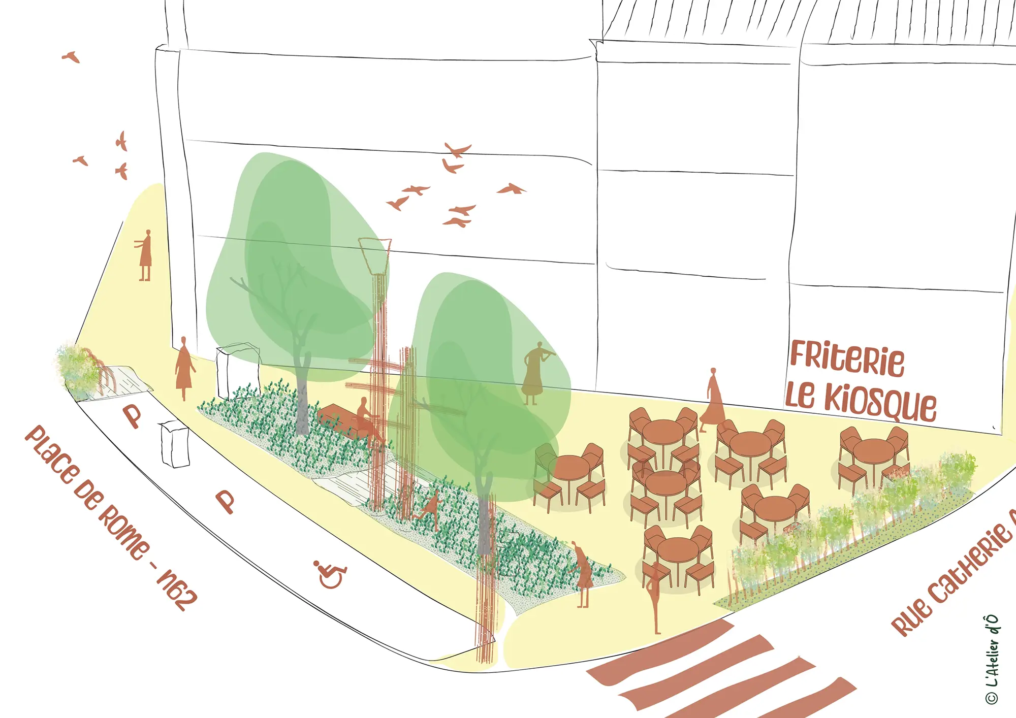 Végétalisation de la rue Chemin-Rue